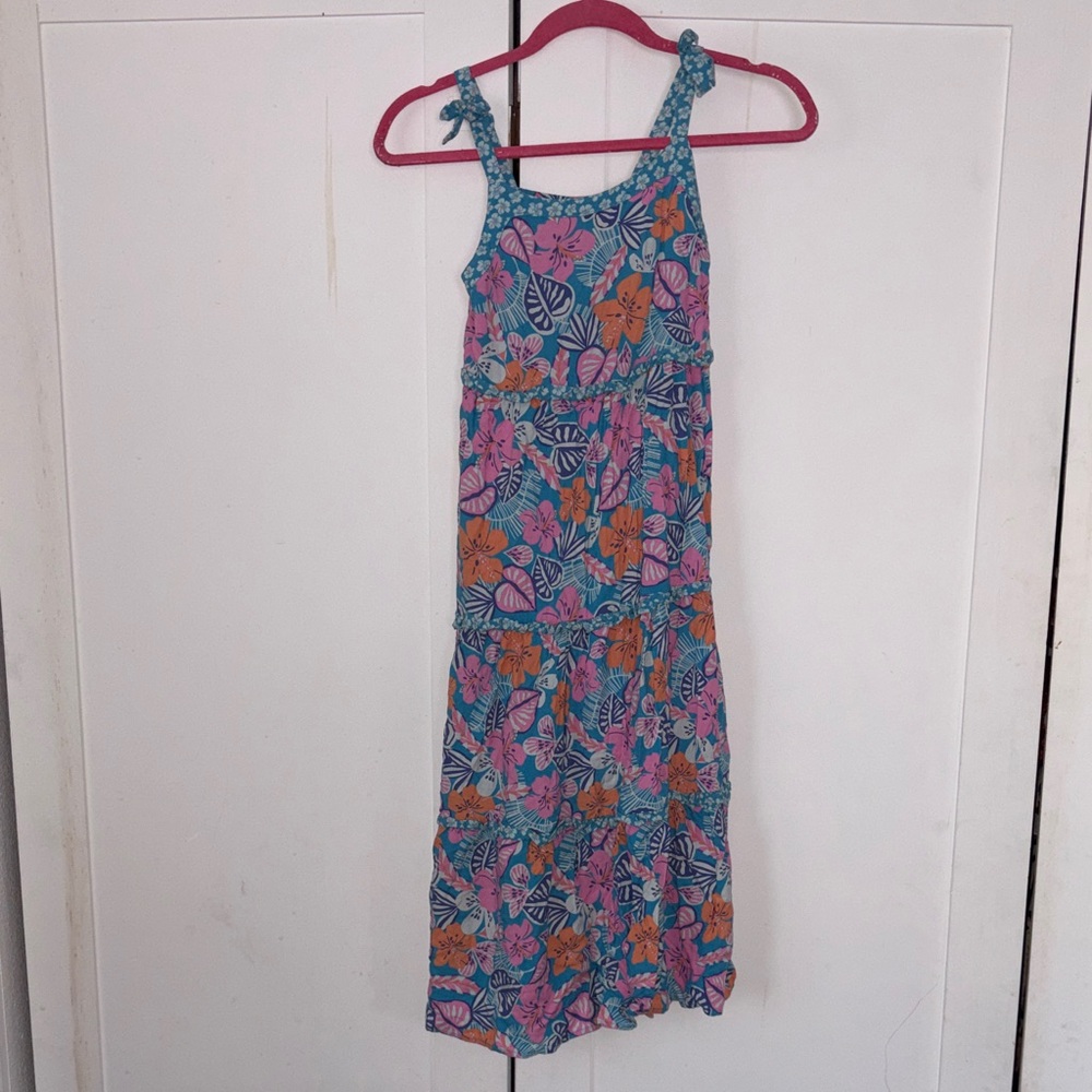 Cat & Jack Tropical Print Dress with Blue and Pink